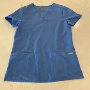 Figs Casma Three-Pocket Scrub‎ Top Blue Size XXS